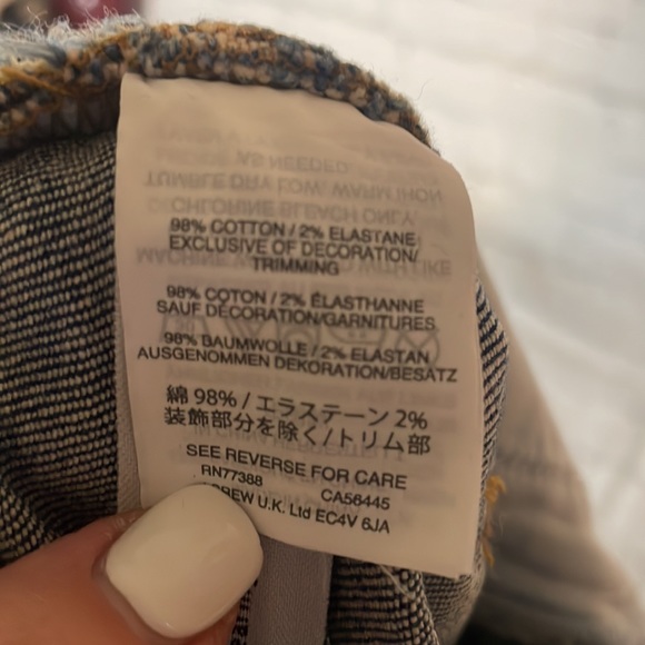 Madewell high-rise cuffed denim shorts Sz 25 - Picture 7 of 7